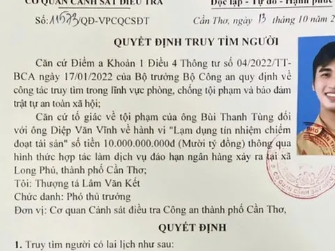 Công an truy tìm một nhân viên ngân hàng