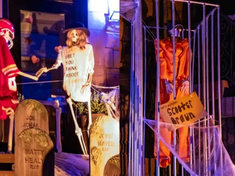 Nhà trang trí Halloween ở Mỹ gây sốt với 'nghĩa địa tình cũ' của Taylor Swift