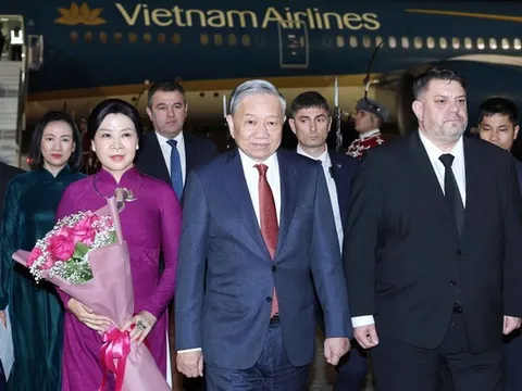 Tổng Bí thư Tô Lâm và Phu nhân bắt đầu thăm chính thức Bulgaria