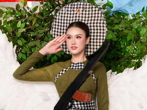 Trịnh Mỹ Anh mang trang phục dân tộc lấy cảm hứng hình tượng phụ nữ Việt đến Miss Earth 2025