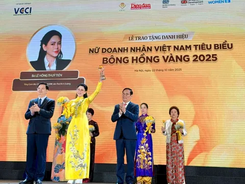 CEO Lê Hồng Thủy Tiên - Nữ lãnh đạo IPPG được vinh danh Top 10 “Bông Hồng Vàng Việt Nam 2025”